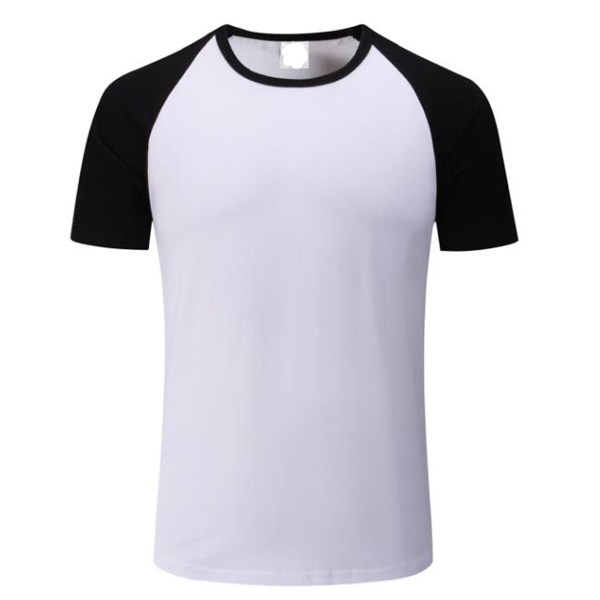 High quality wholesale blank cotton sports T shirt with raglan sleeve