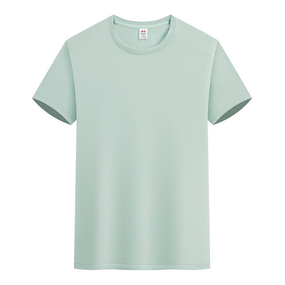 Summer Ice Silk Quick Dry Crew Neck Tee