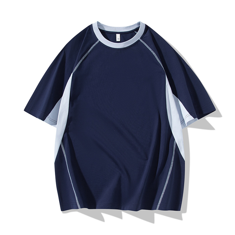 Contrast color sporty quick-drying T-shirt