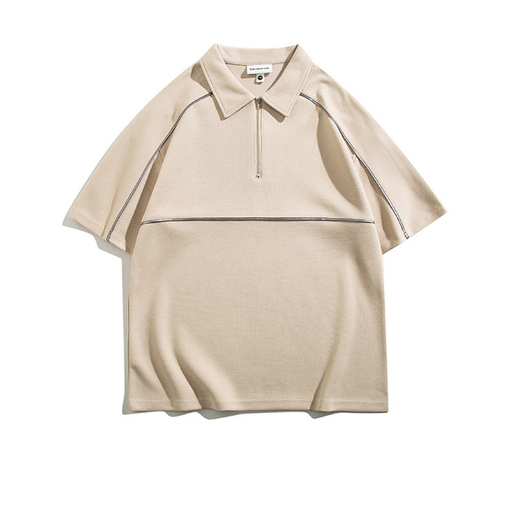 Pique reflective Stripe Polo Shirt