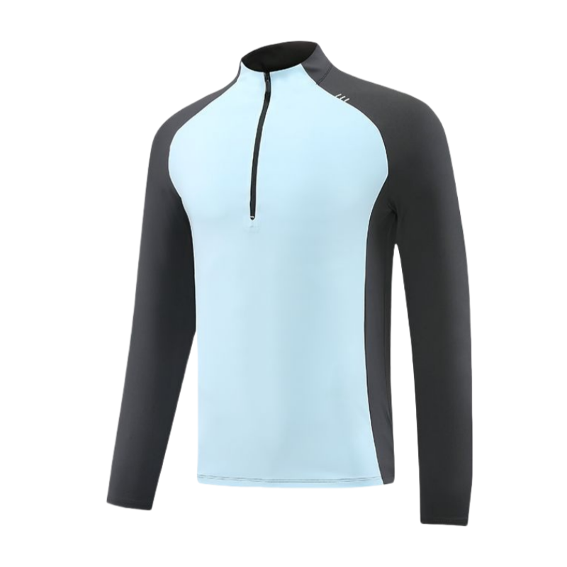Half-zipper quick-drying  long-sleeve T-shirt