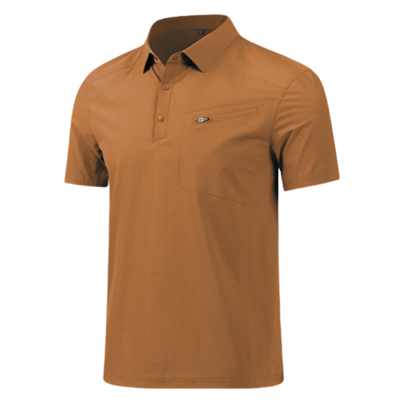 Lapel pocket polo shirt