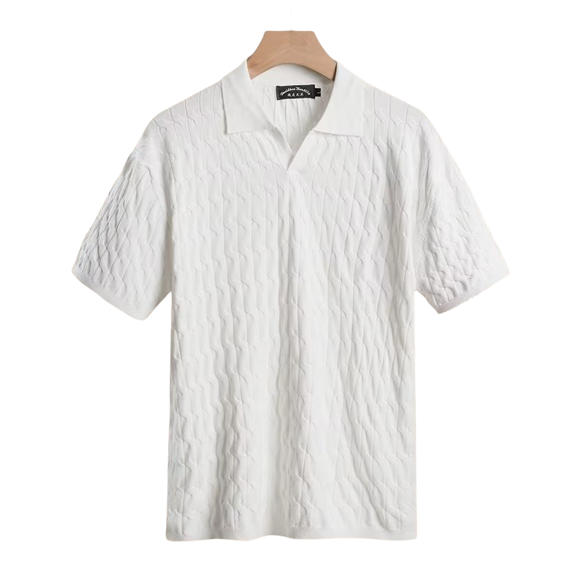 Ice silk casual lapel half-sleeve polo shirt