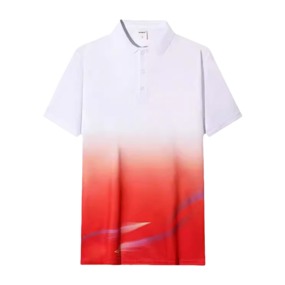 Gradient color quick-drying short-sleeved polo shirt