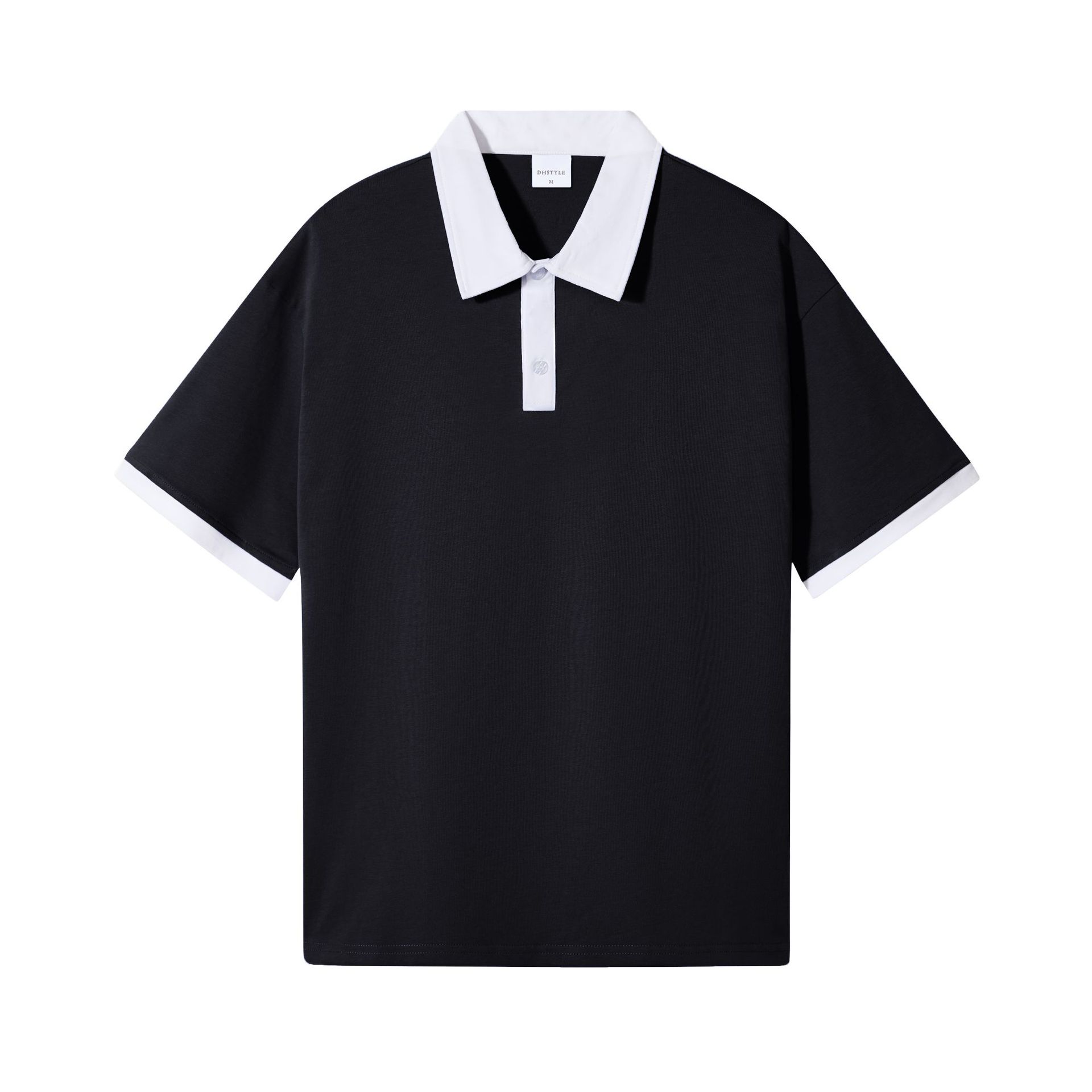 Casual Color Collision Lapel Polo Shirt