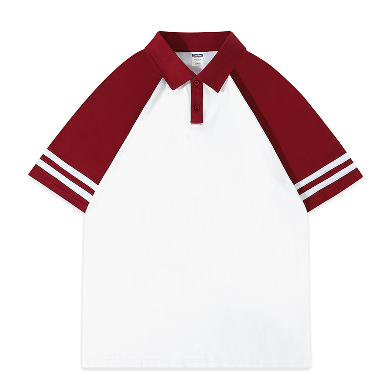 High-quality college style shoulder sleeve polo shirt