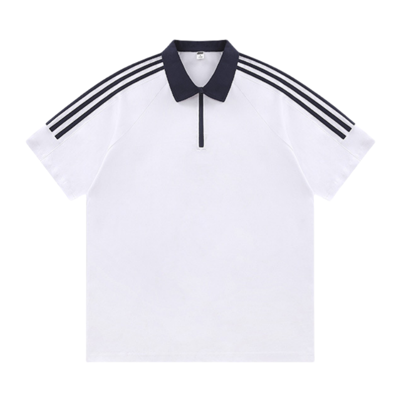 New cotton short-sleeved polo shirt