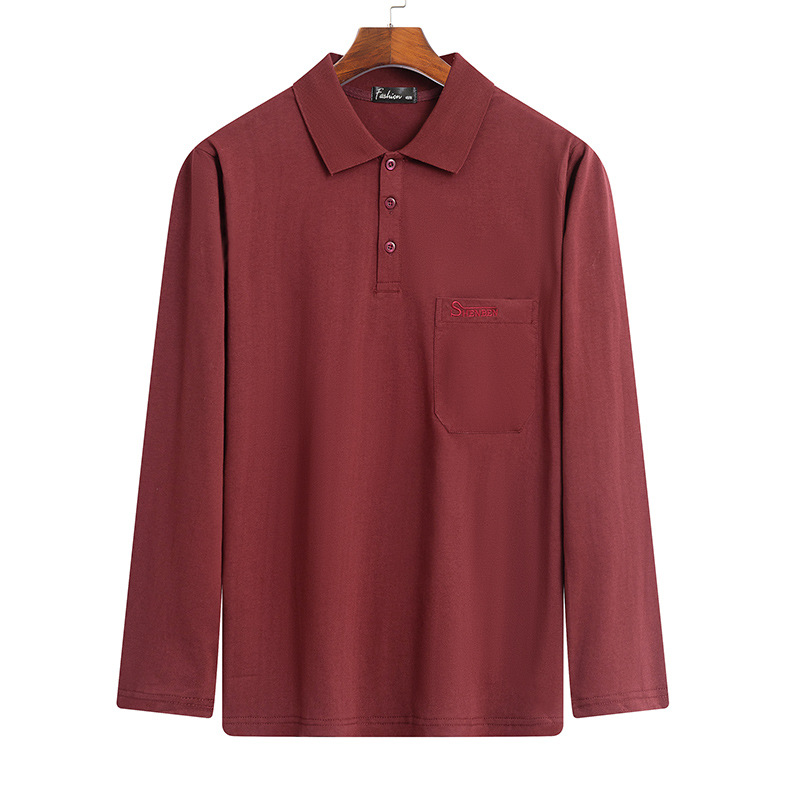 High quality cotton long sleeve polo shirt
