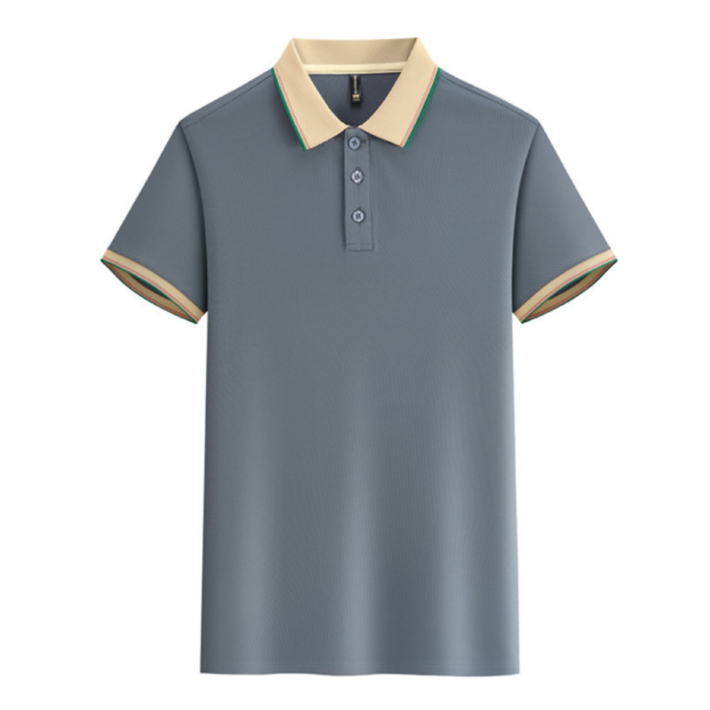 Men's Fashion Colorblock Polo Shirt
