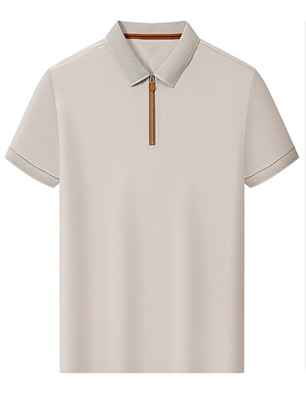 High-end half-zip loose polo shirt