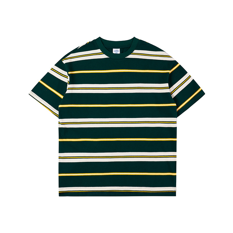 City Boy Retro Color-Block Striped T-Shirt