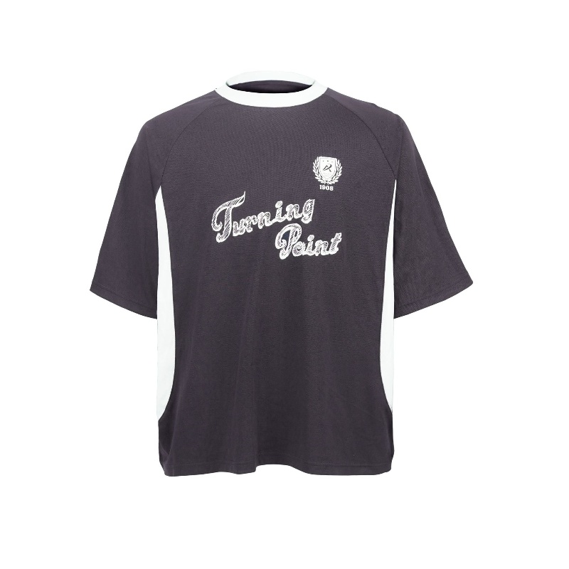 Men's Streetwear Color-Blocked Patchwork T-Shirt