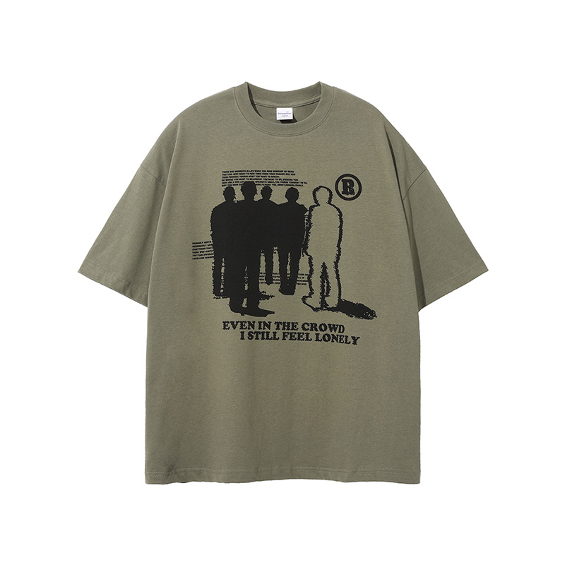 Personalized crack print T-shirt
