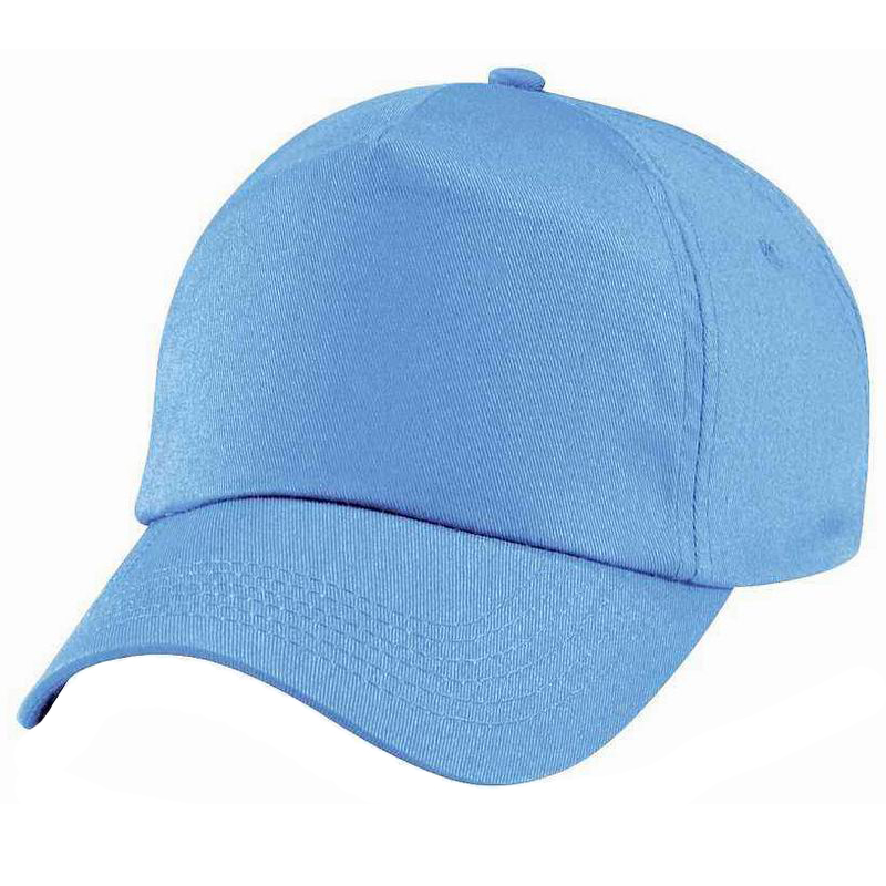 Customized promotional plain 5 panel cotton cap