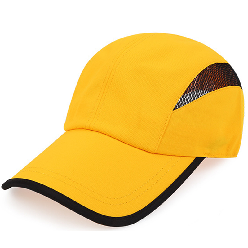 Custom blank polyester sport cap with mesh