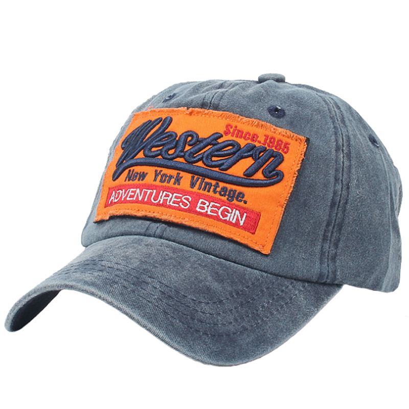 Promotional garment washed cotton baseball cap with embroidery patch