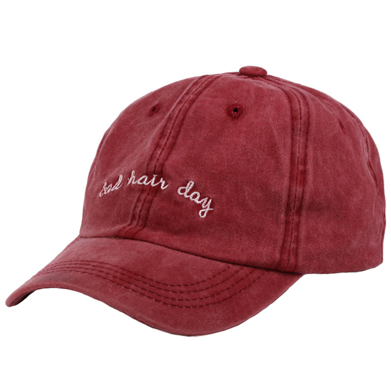 Personalized premium solid color garment washed casual cap