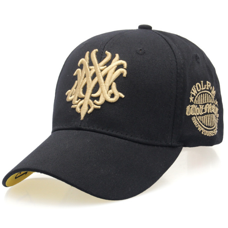 Structured cotton baseball cap with customized raised embroidery logo