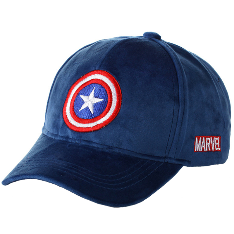 Velvet baseball cap with custom logo