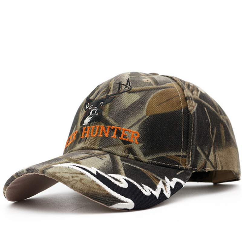 Custom design embroidery logo 6 panels outdoor hunters' cap