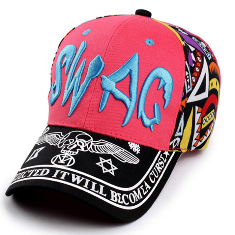 Girl's cap with customized printing and 3D embroidery logo