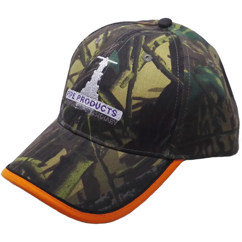 Bespoke cotton camouflage structured baseball hat