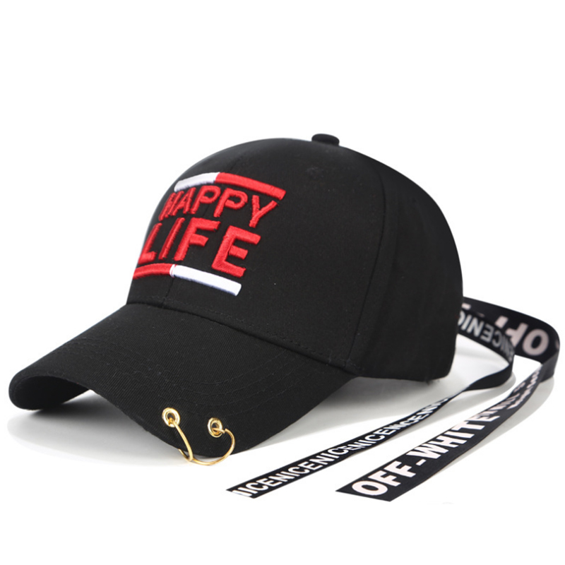 Long strap fashion hat with embroidery logo