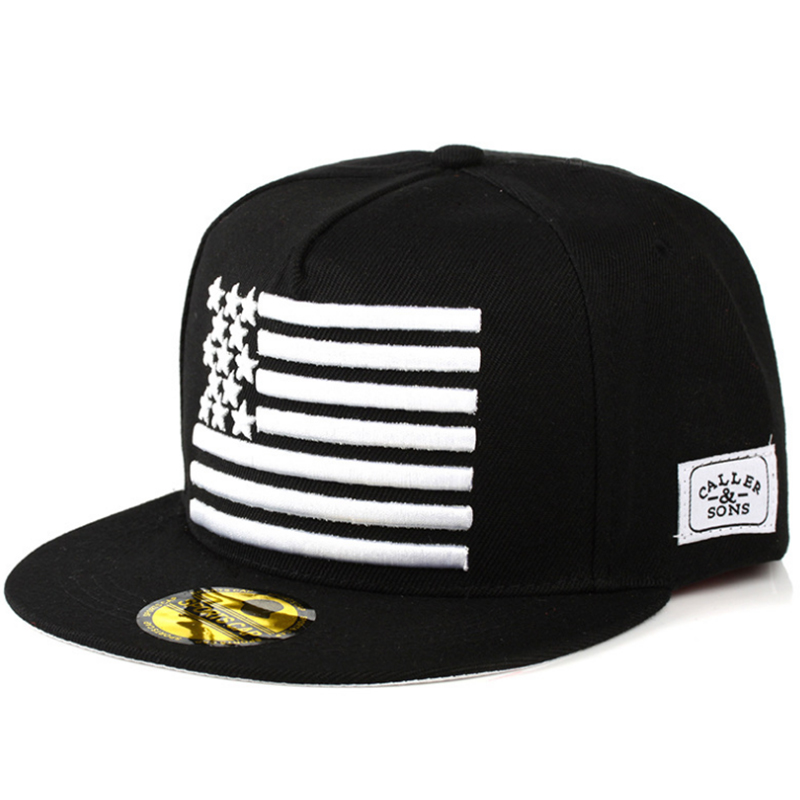 USA flag design high profile snapback cap