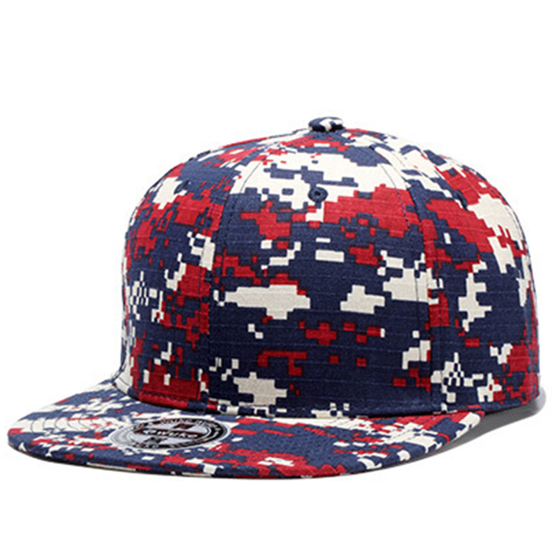 Plain cotton digital camo snapback caps