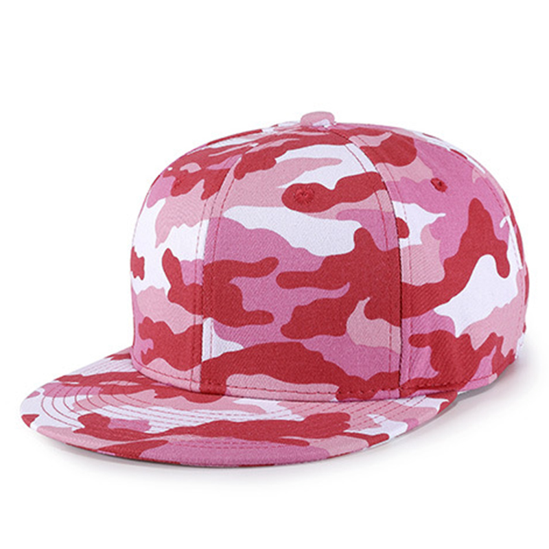 Women's fashion pink camouflage snapback summer caps