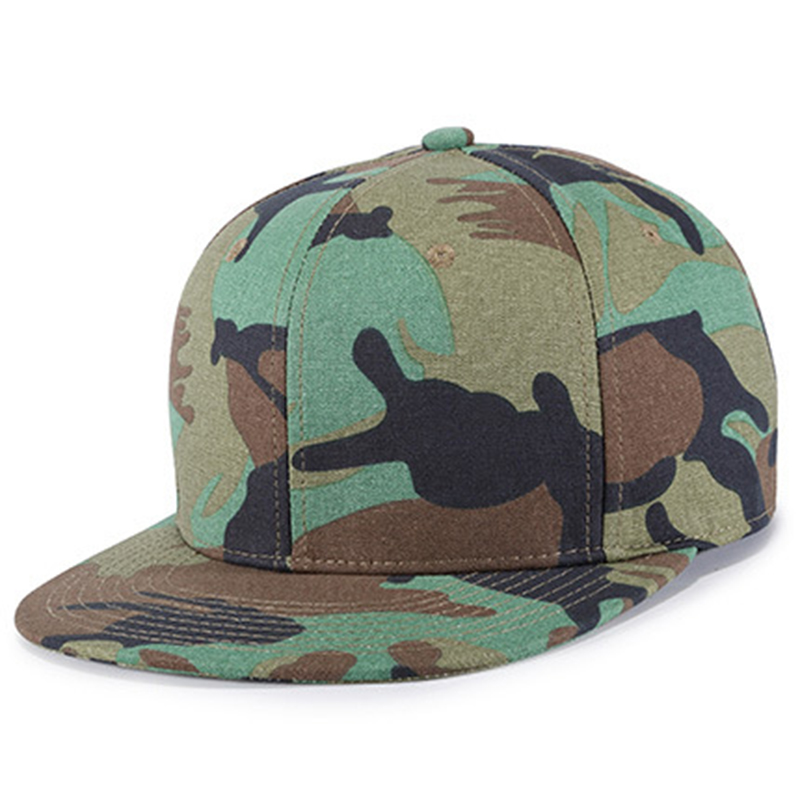 Customized flat bill camo fisherman tactical military blank snapback hats