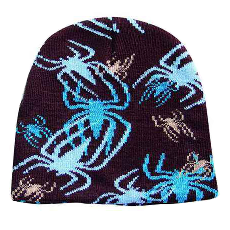 Jacquard pattern winter warm knitted bonnet