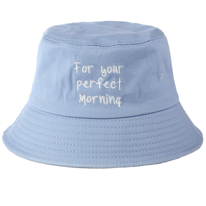 Custom flat embroidery promotion fisherman's hat