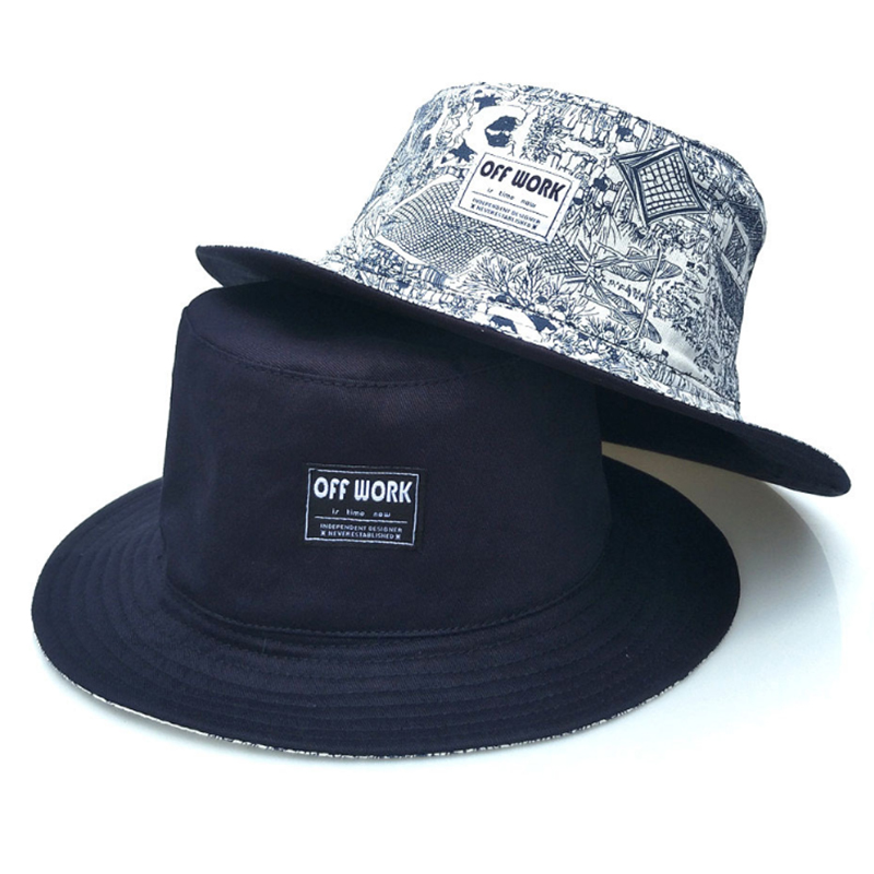 Reversible fashion design cotton bucket hat