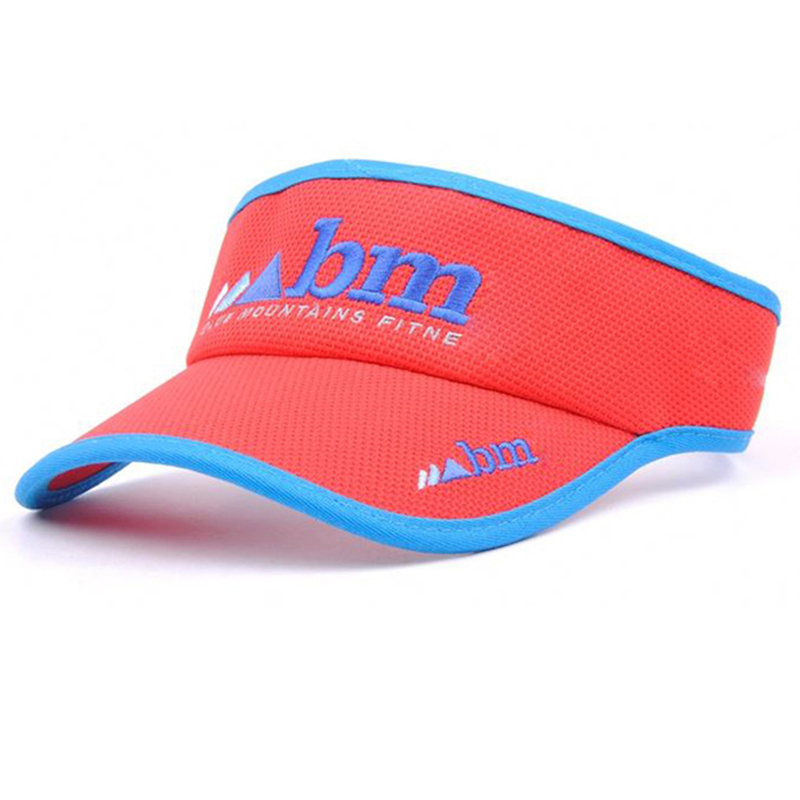 Embroidery logo visor style running hat