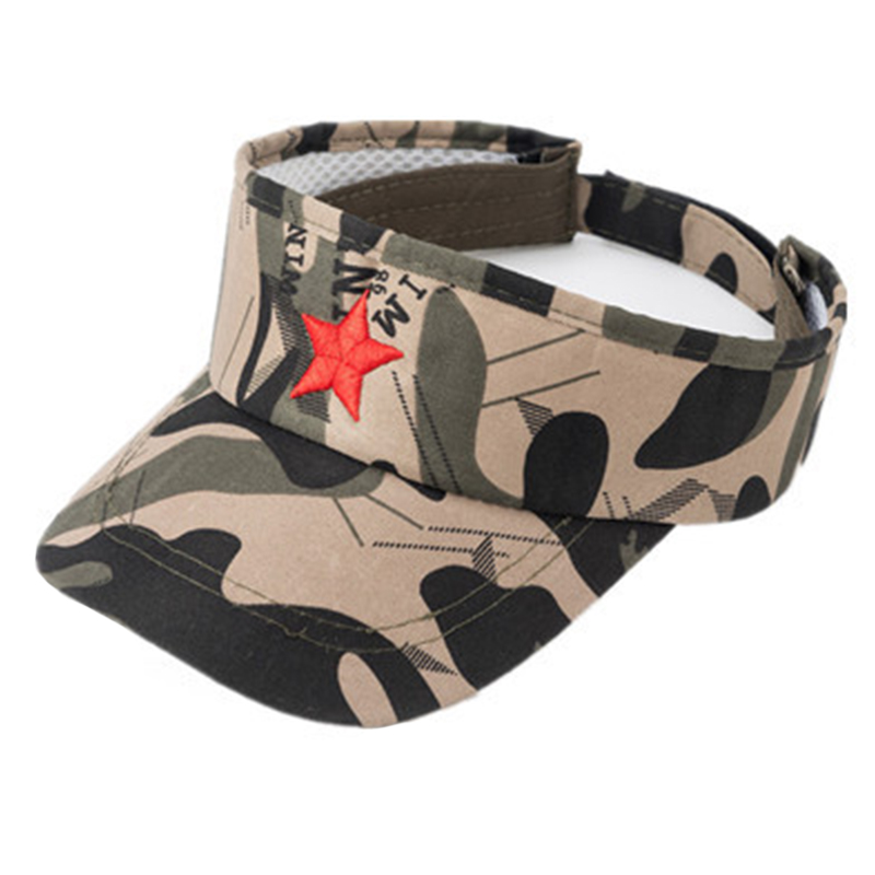 Camo color cotton crownless hat