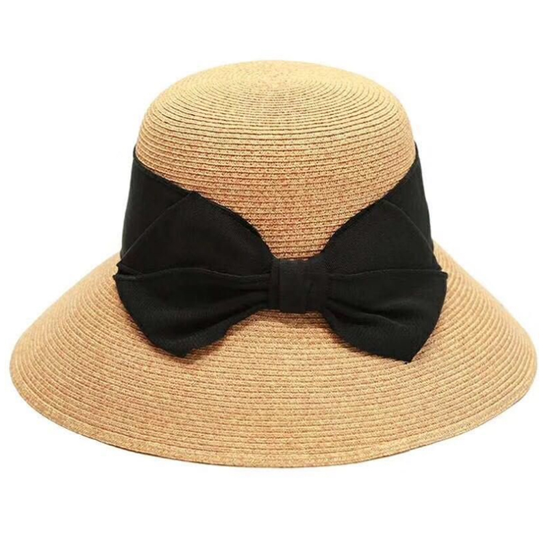 Women's summer straw floppy beach sun hat