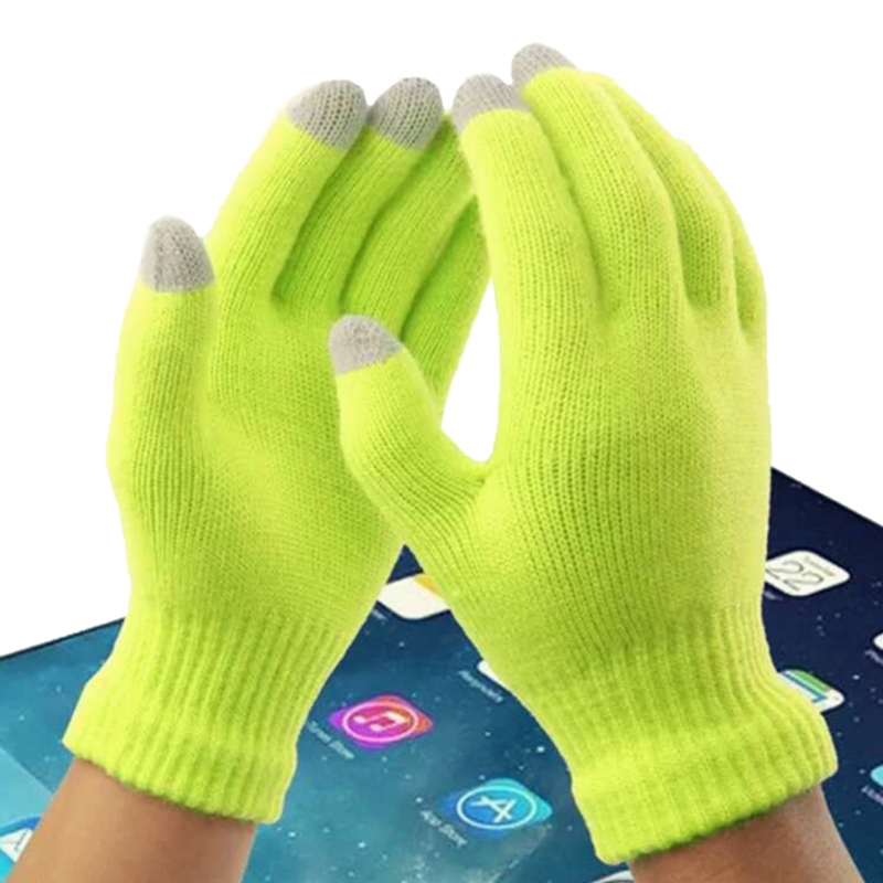Low price promotional blank touch screen knitted gloves
