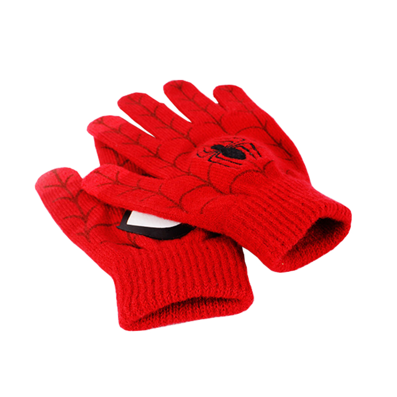 Customized wholesale winter acrylic knitted gloves with printing logo 