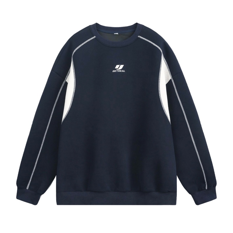 Tide brand line division stitching hoodie