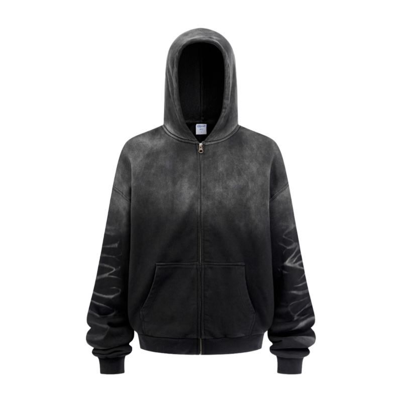 Distressed gradient personalized hoodie